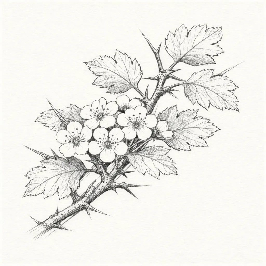 산사나무 일러스트 3