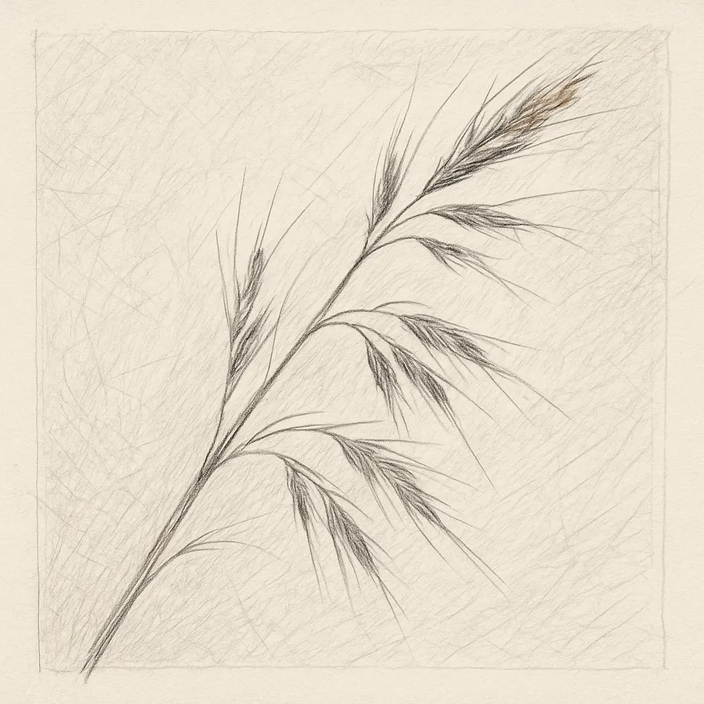 낙엽, 마른 풀 일러스트 1