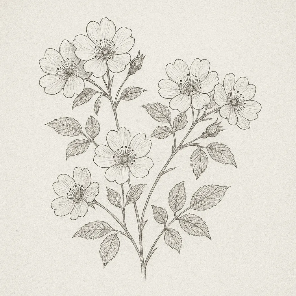 들장미 일러스트 1