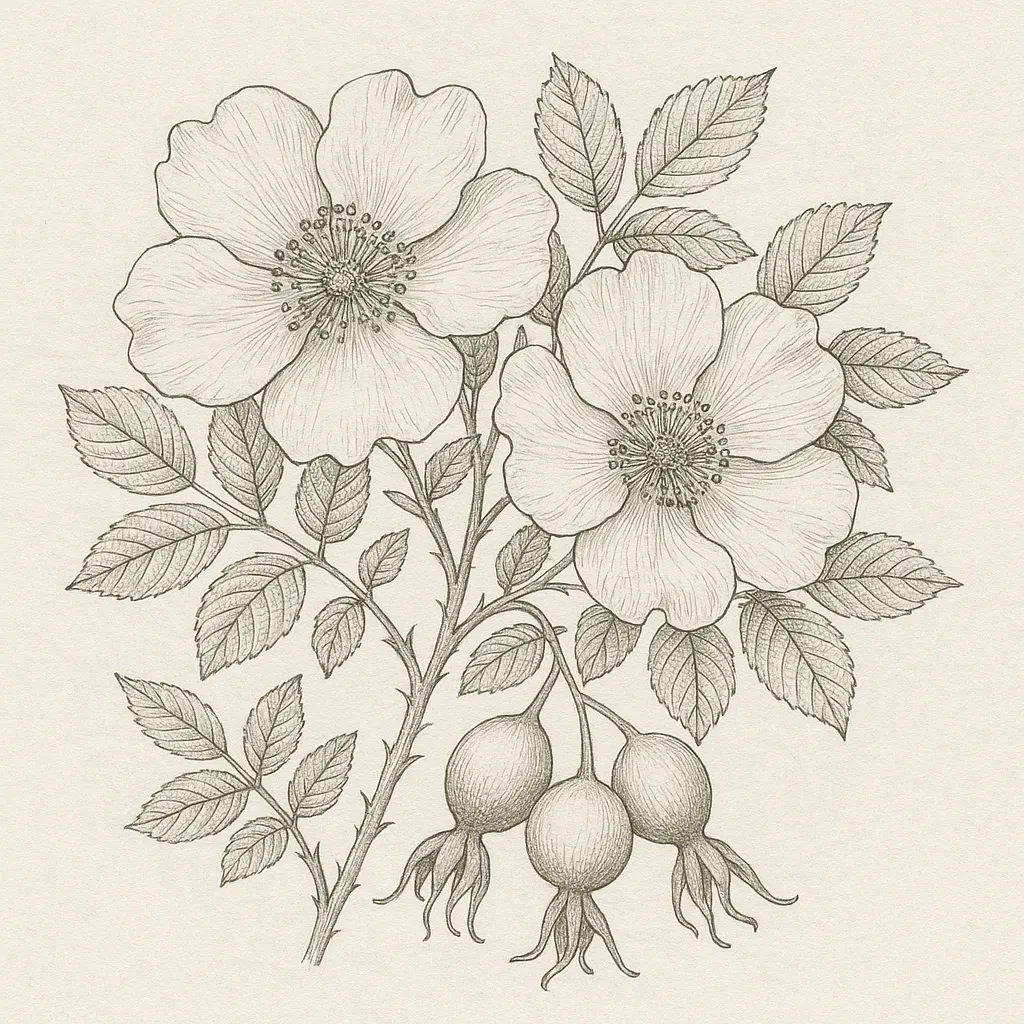 해당화 일러스트 1