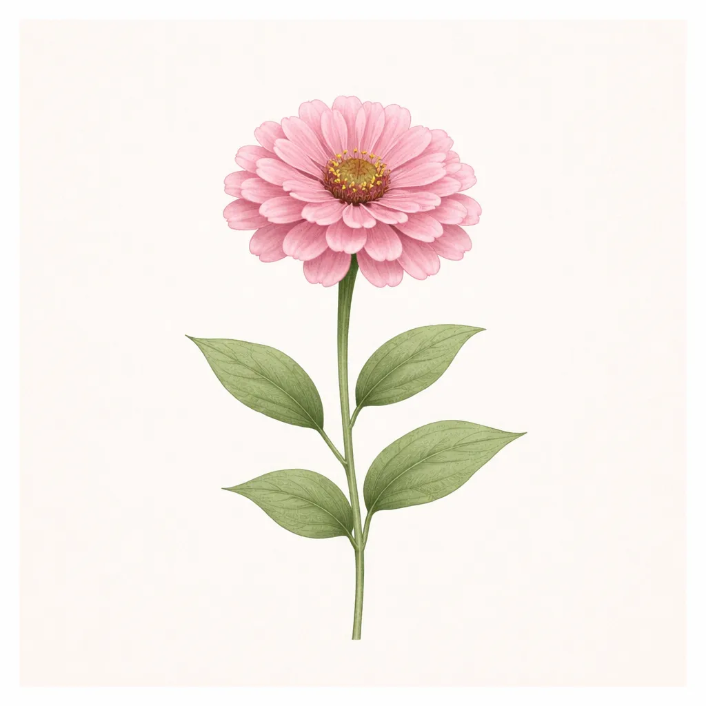 백일홍 일러스트 3